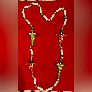 Colorful Beaded Tribal Ceremonial Ethnic Exotic Necklace